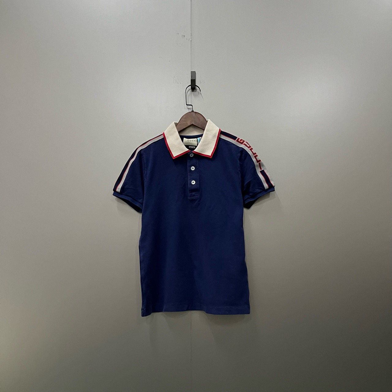95新 GUCCI/古驰 (ll）条纹polo衫 XS码/95新/公价5100/fg201716