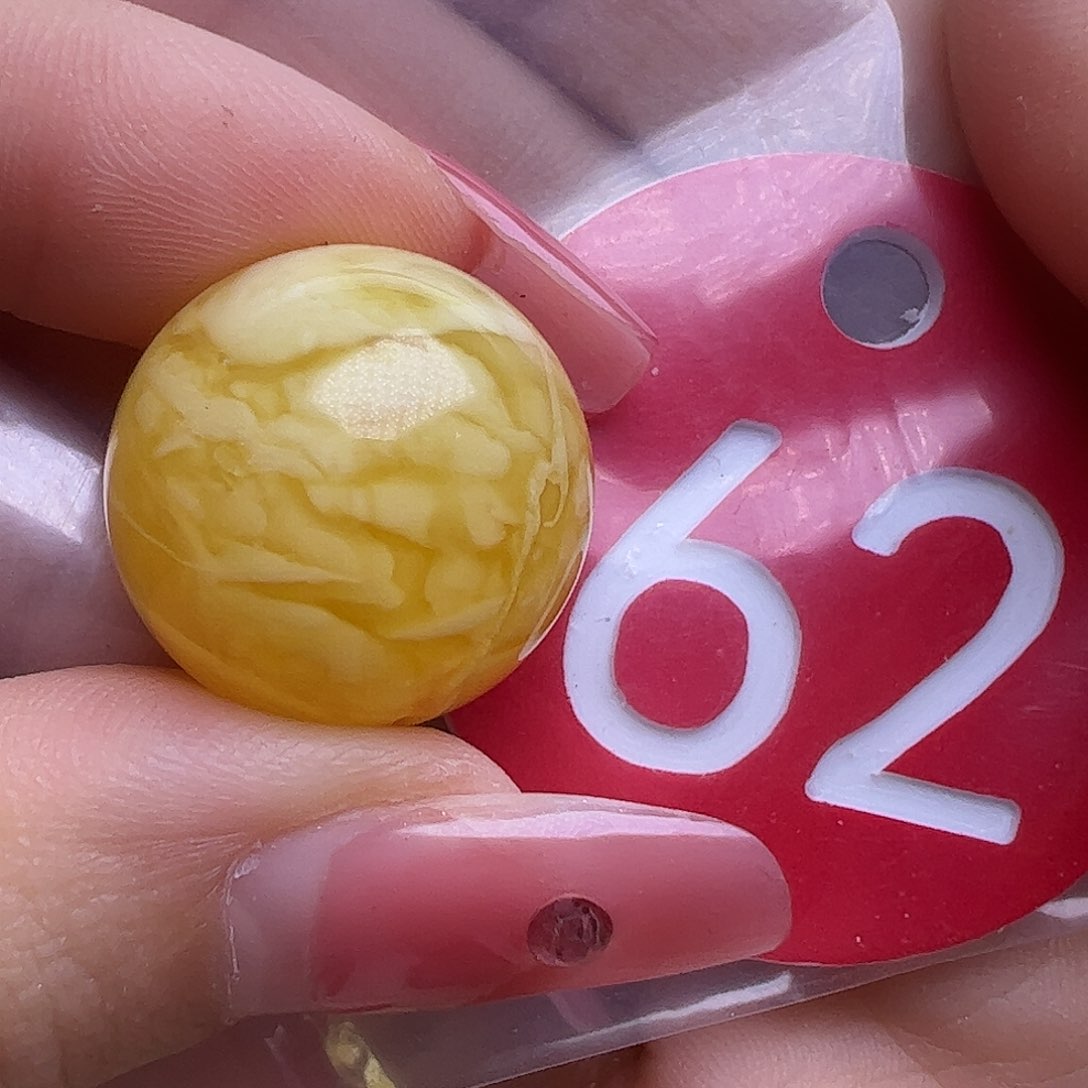 蜜蜡未镶嵌珠宝奇石微瑕17.8mm虎皮圆珠