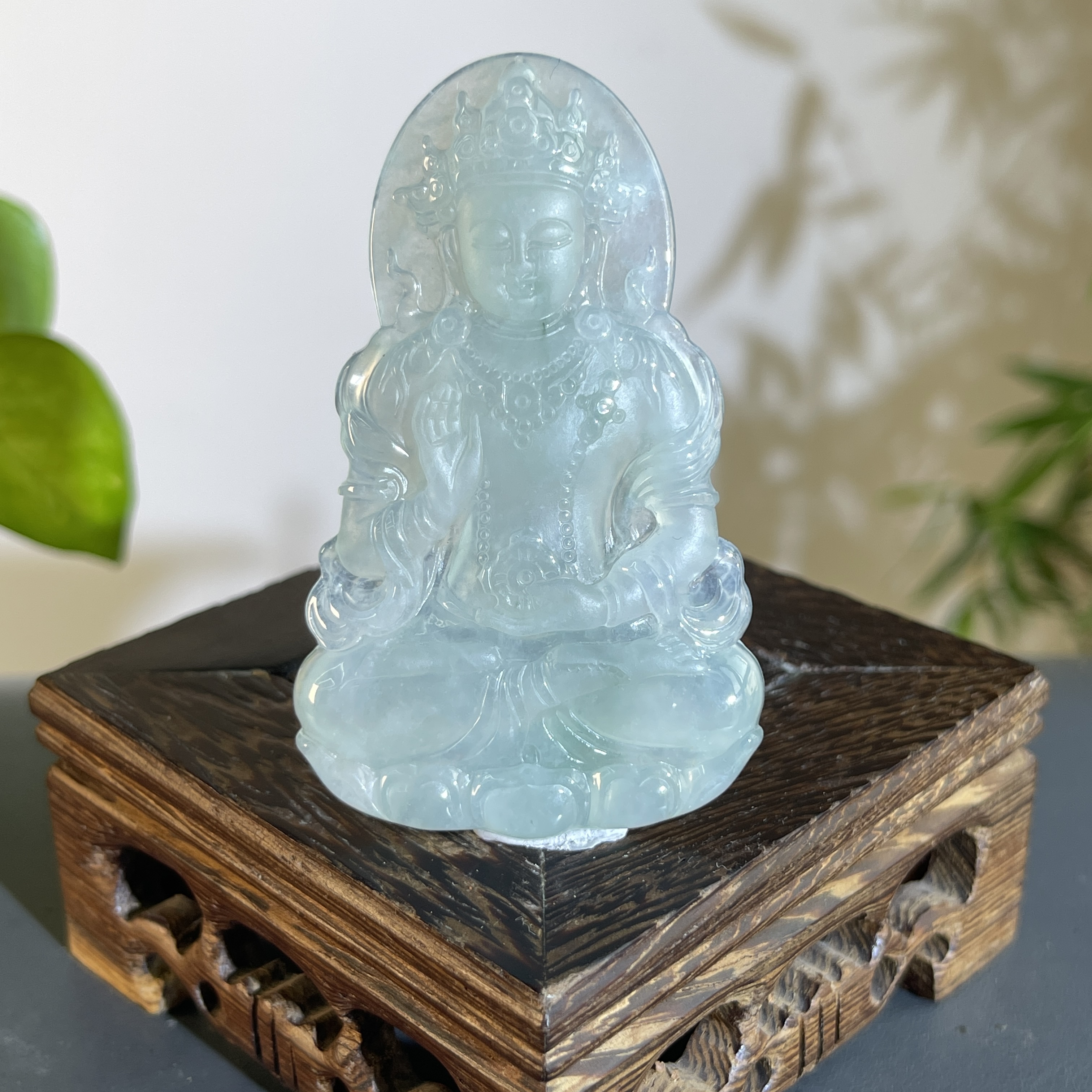 JCA05-134  天然缅甸A货翡翠  度母