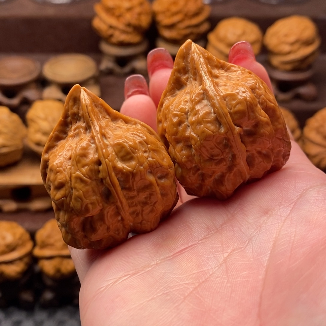 文玩核桃把件38四棱