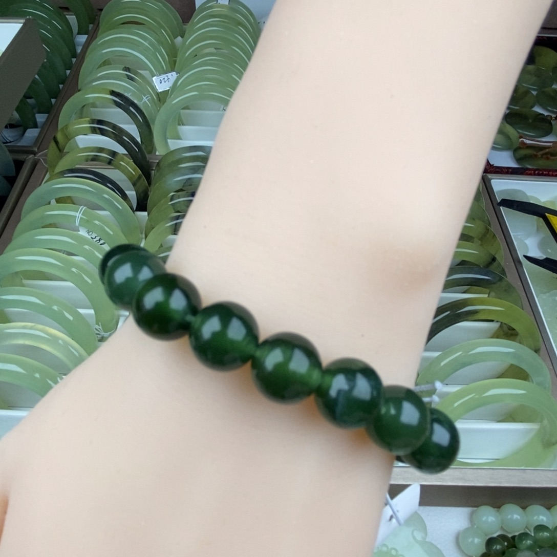 蛇纹石玉未镶嵌手链