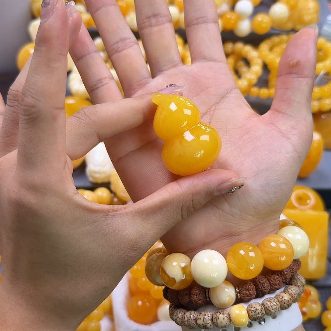 琥珀珠宝奇石未镶嵌葫芦