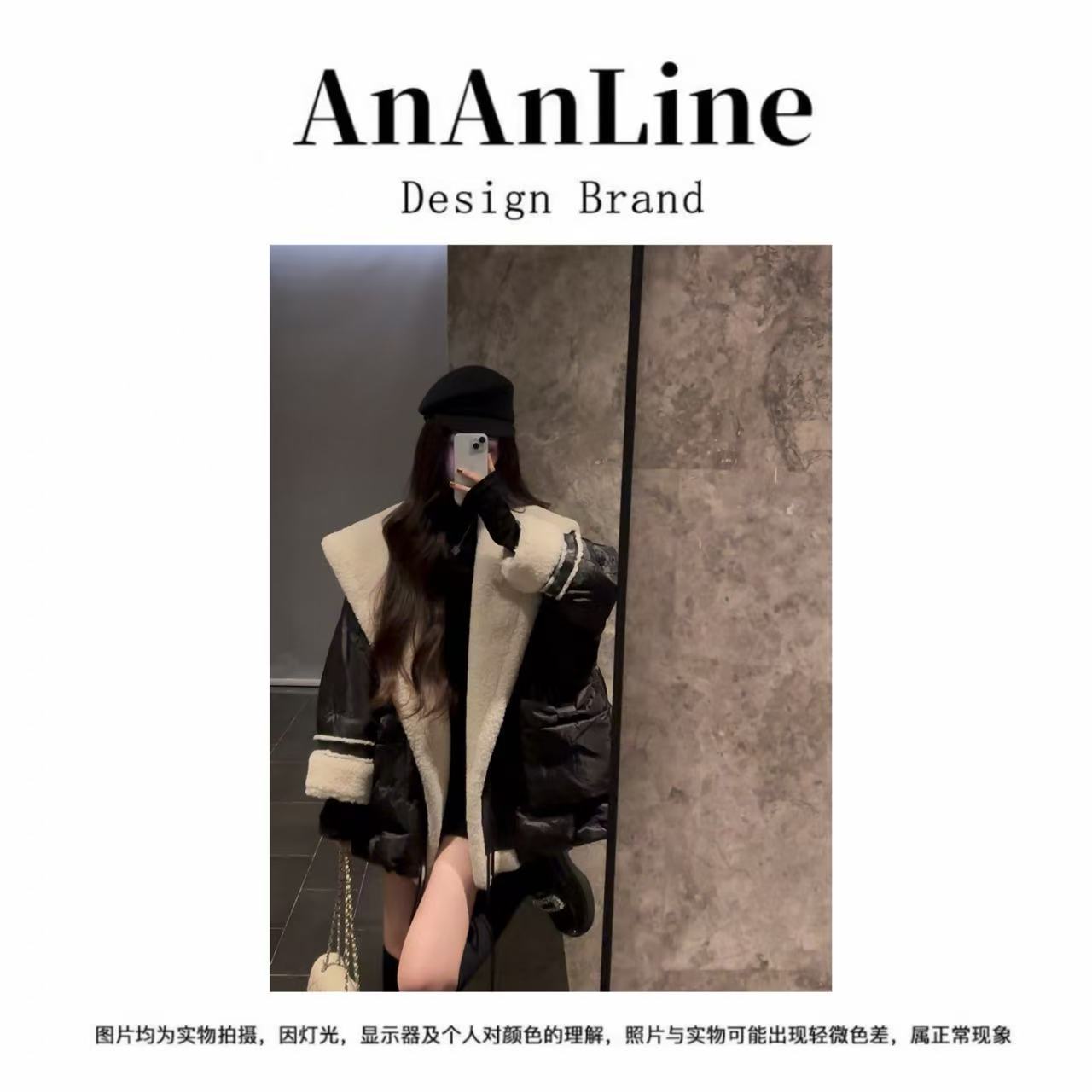 AnAnLine.【南国之冬】现货！原创设计重工刺绣新国标90白鸭绒羽绒服
