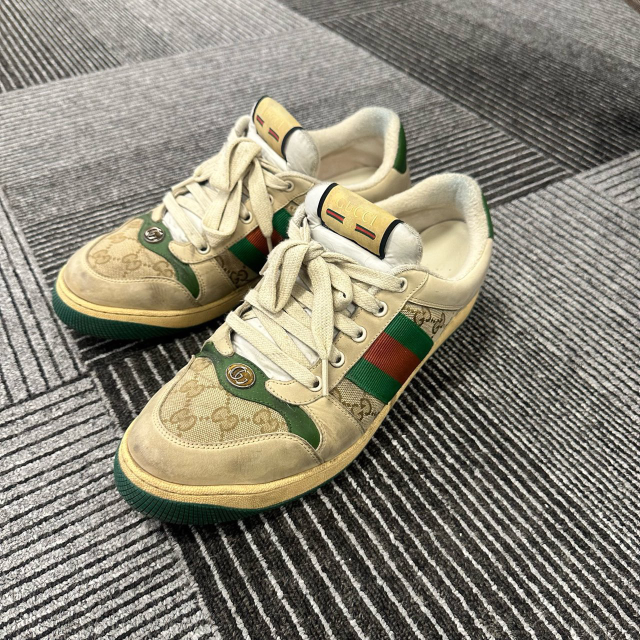 95新 GUCCI/古驰 脏脏鞋 经典色 10码 44码 9新无原盒配件