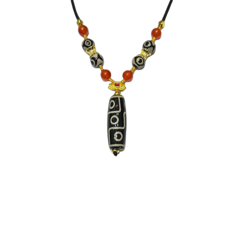 藏传九眼玛瑙吊坠A46-31赠礼盒(多样性发其一)