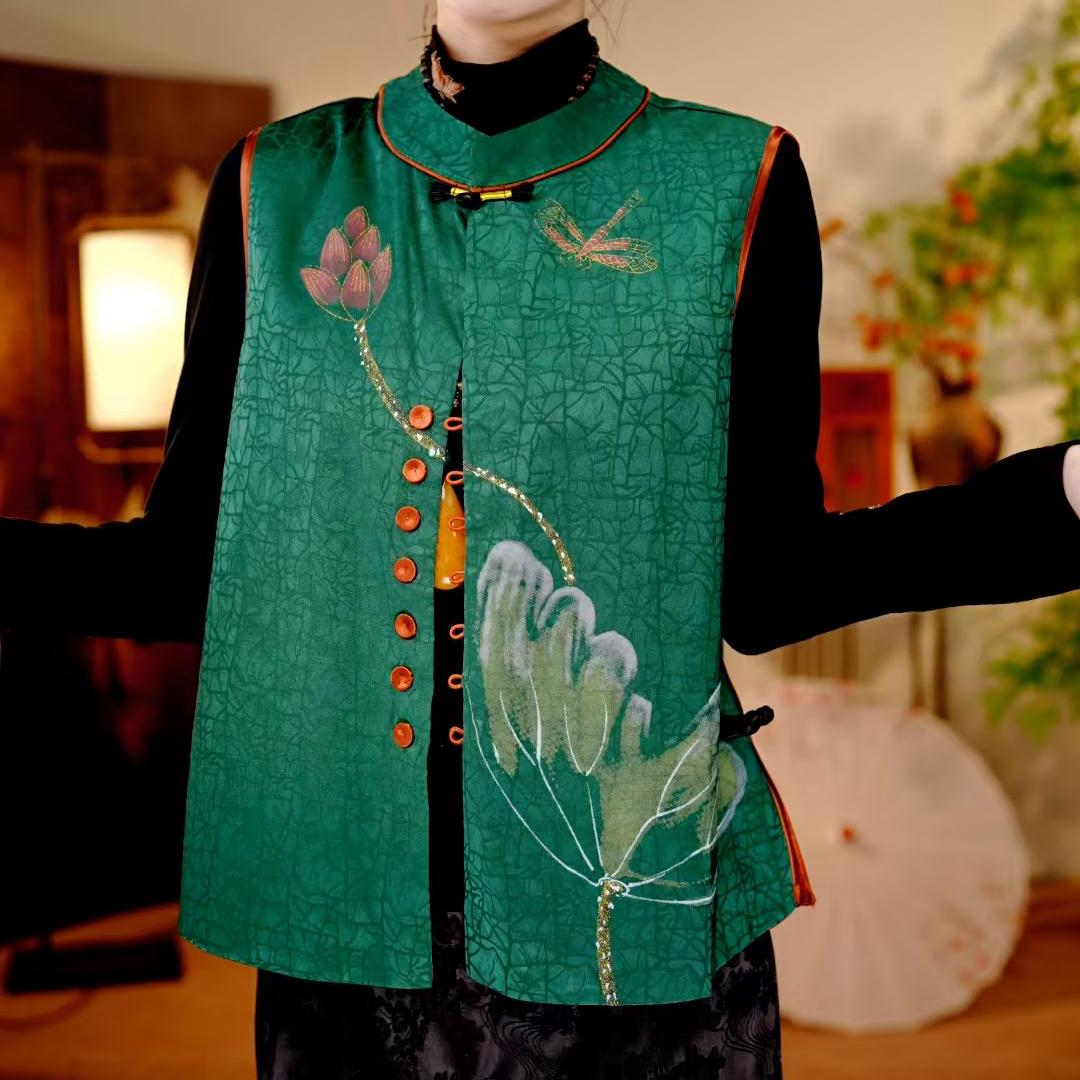 [如意锦]高定新中式双面穿四季无袖国风马甲AQ122502