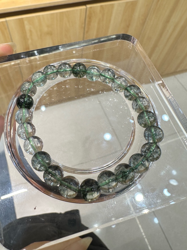 高级老矿绿幽灵卡8毫米手串