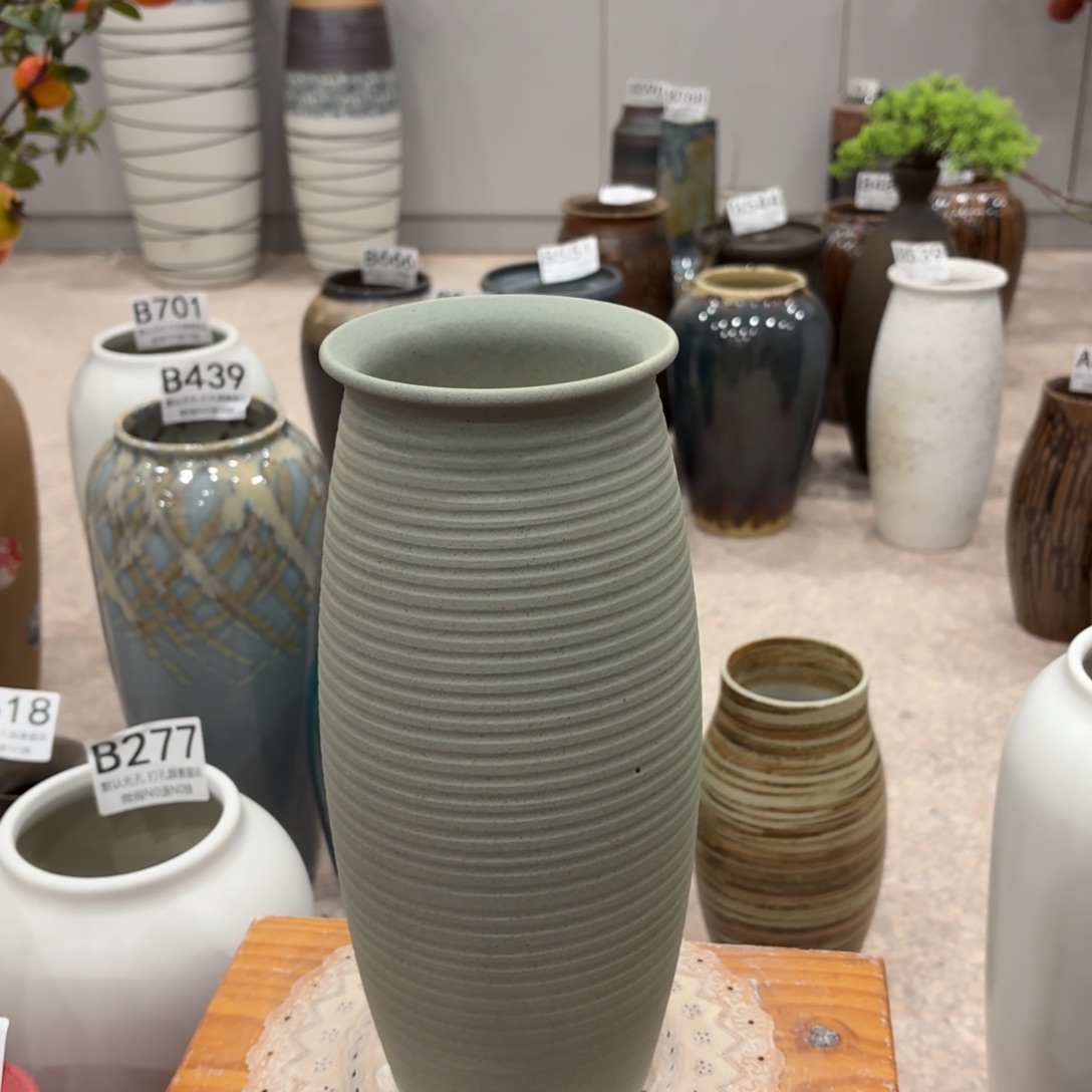 摆件景德镇陶瓷花瓶高28口8