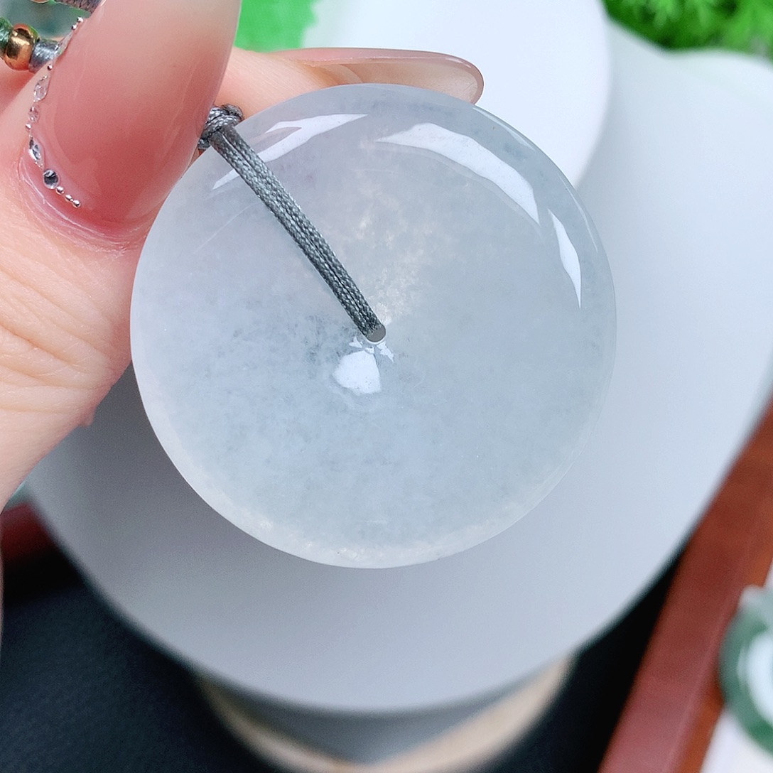 翡翠未镶嵌颈饰平安36.6-5.8