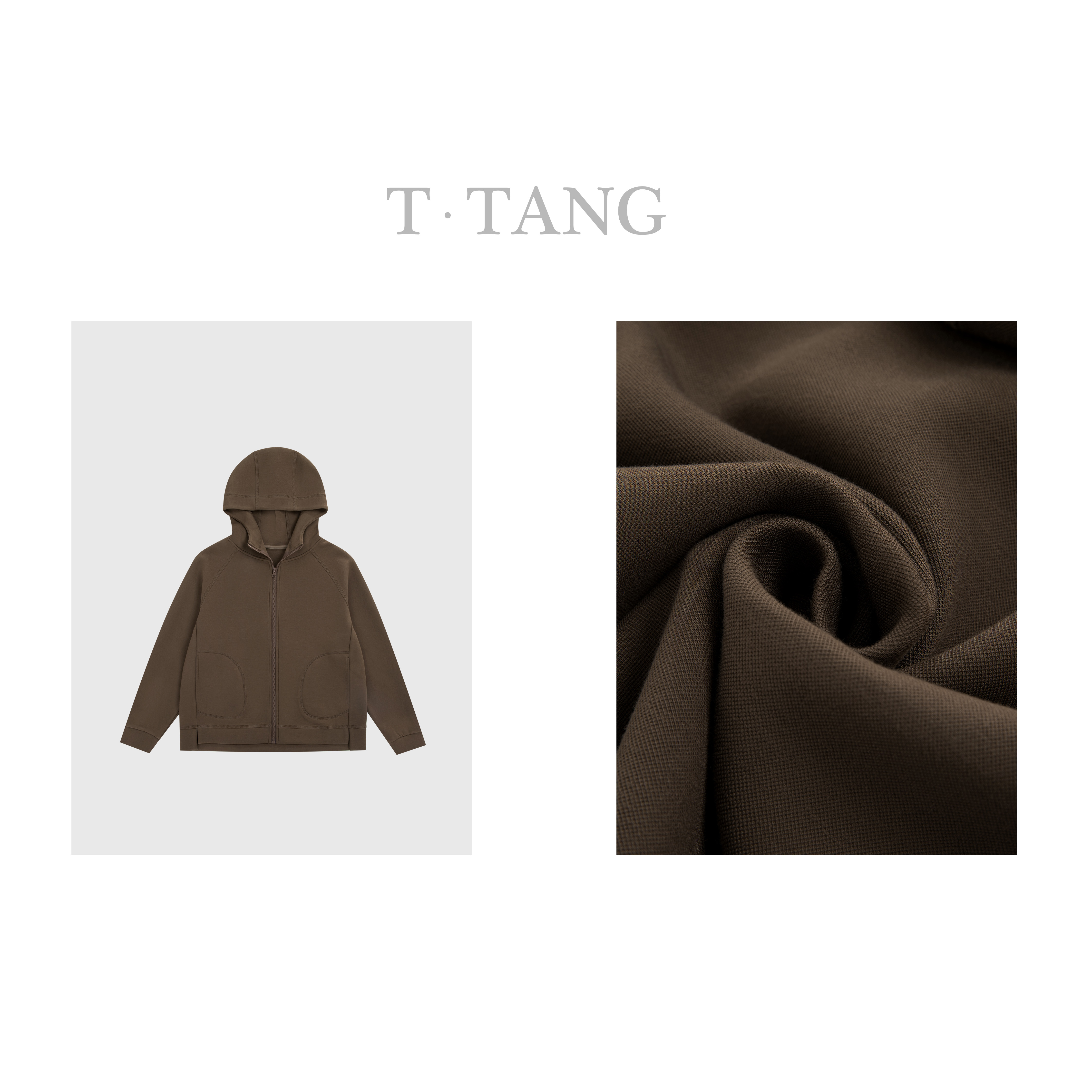 FL秋款380g珠地夹丝空气层舒适时尚连帽短款休闲上衣女外套【6180】