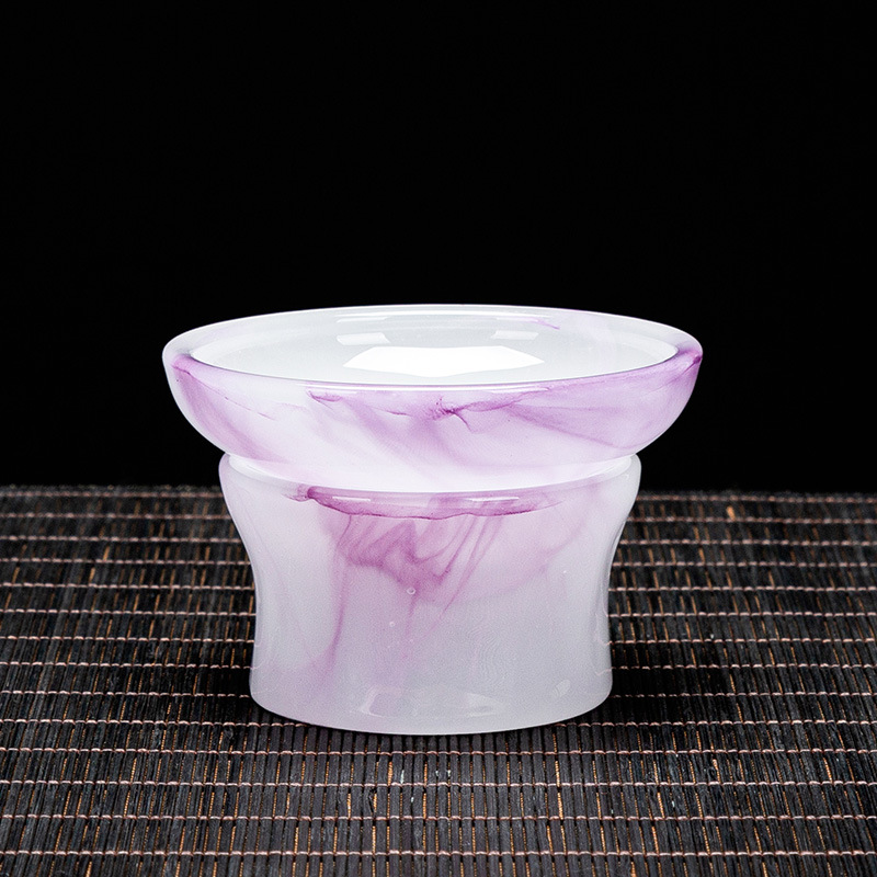 飘紫过滤组琉璃家用功夫茶漏茶水分离器泡茶工具滤茶网简约漏斗