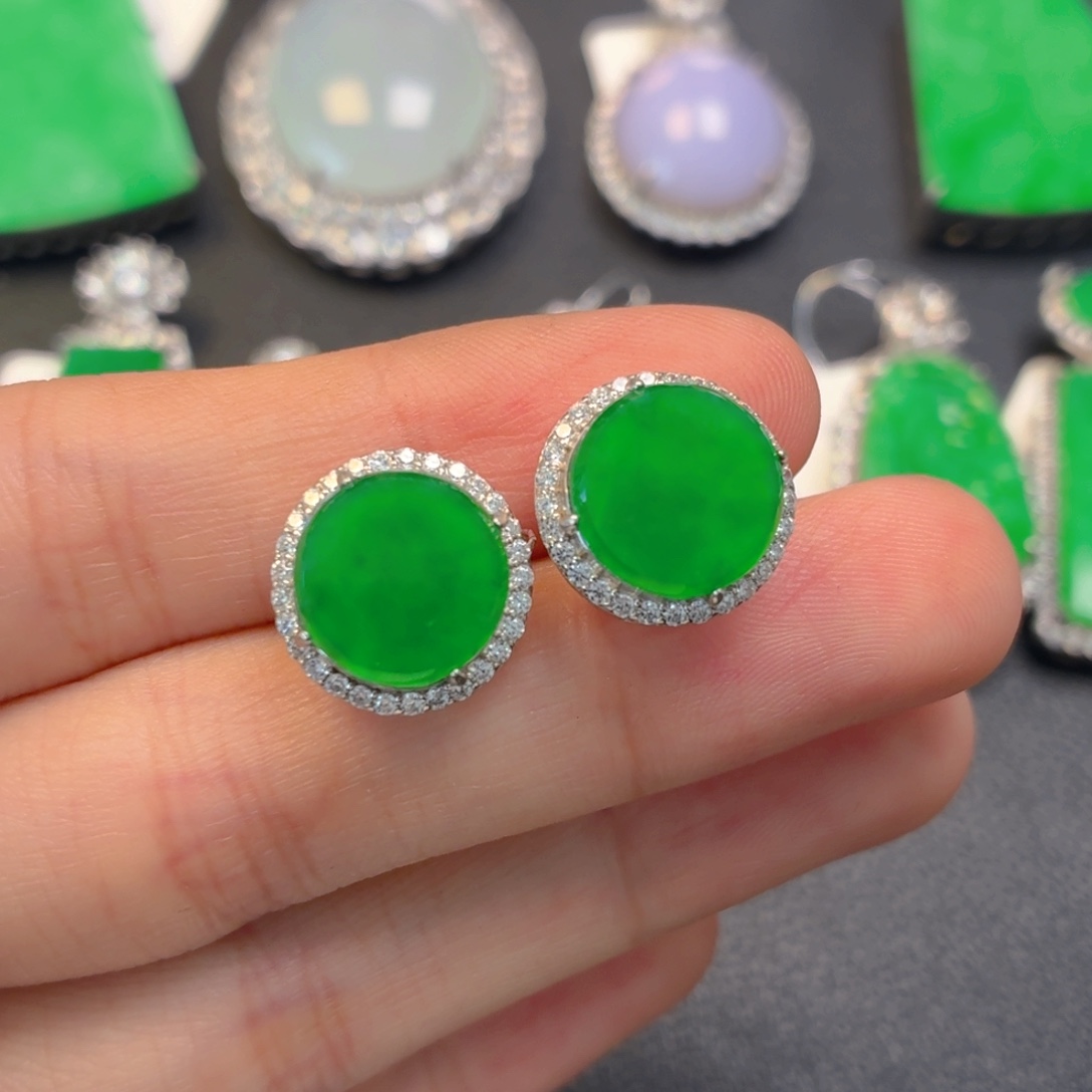 翡翠银S925镶嵌颈饰