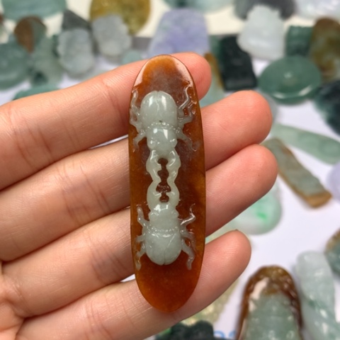 定制翡翠翡翠未镶嵌心**月