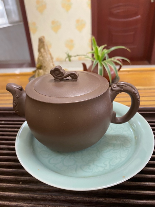 原矿台西矿老紫泥，紫砂壶，万事如意，容量330cc