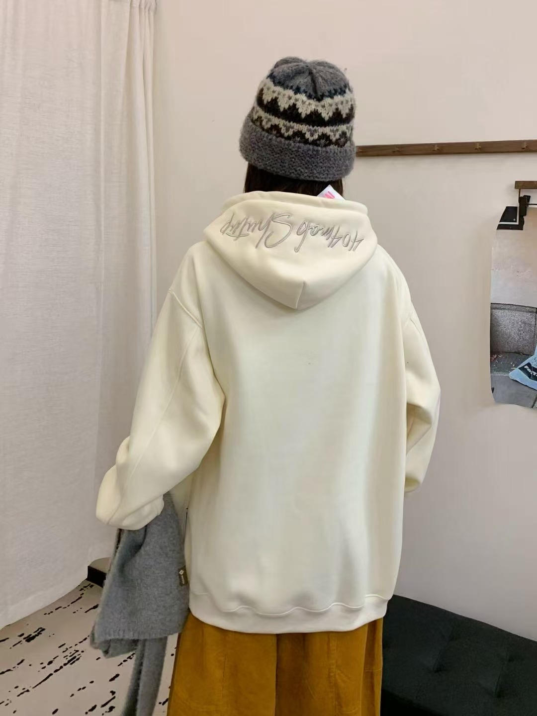 668-1215/33-119 新款韩版大版连帽长袖卫衣女