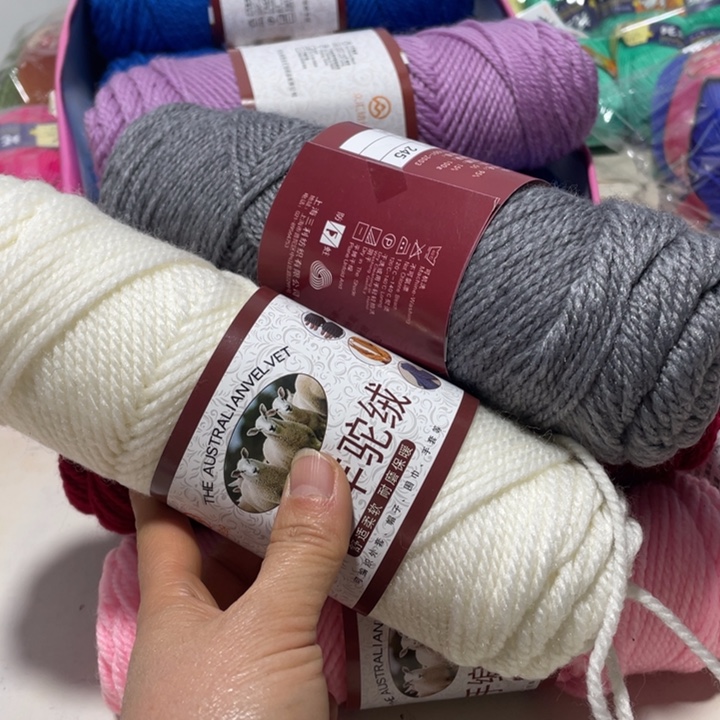 羊毛混纺白色2个灰色1