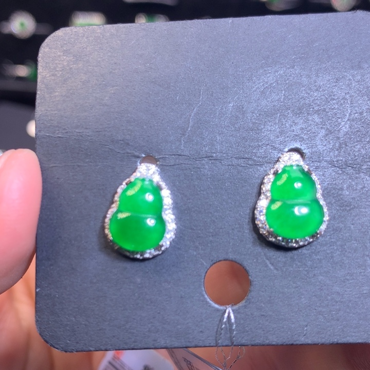 【闪购商品】翡翠银S925镶嵌颈饰天然翡翠