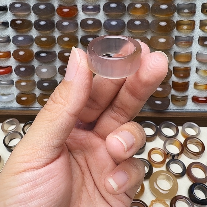 玛瑙/玉髓未镶嵌戒圈20/21圈福利款