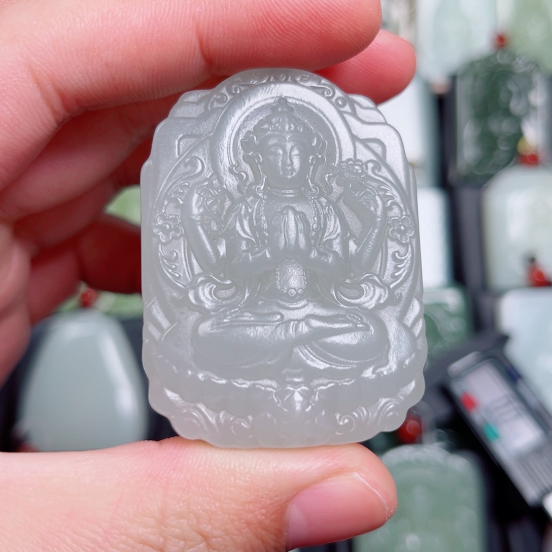 和田玉未镶嵌挂件