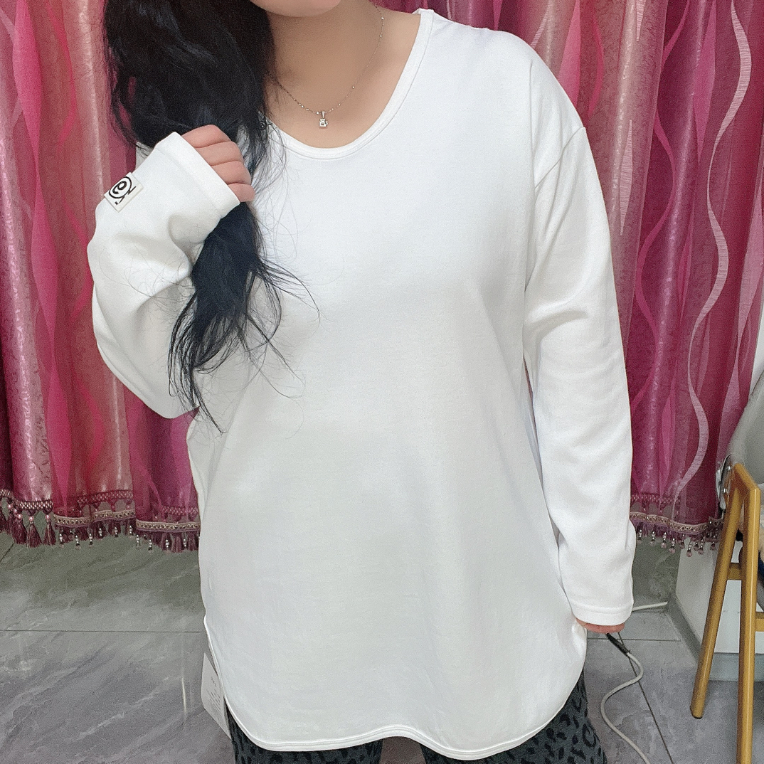 新款宽松慵懒风长袖T恤女士气质内搭上衣