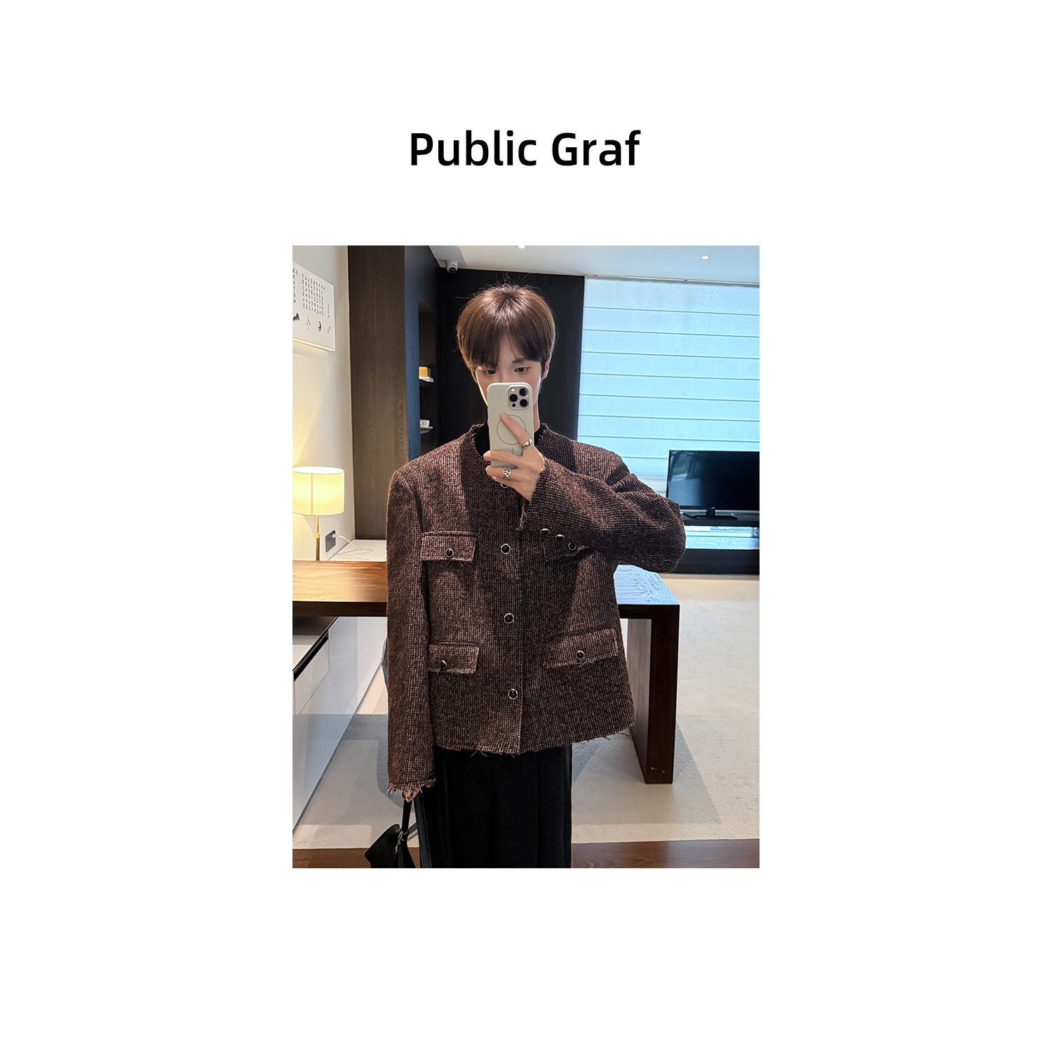 高林凡 韩版小香风精致时髦外套短款百搭设计感气质小香风夹克