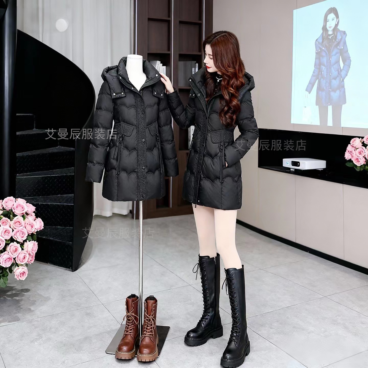 2025冬季加厚款棉服外套中长款显瘦女士国风棉袄