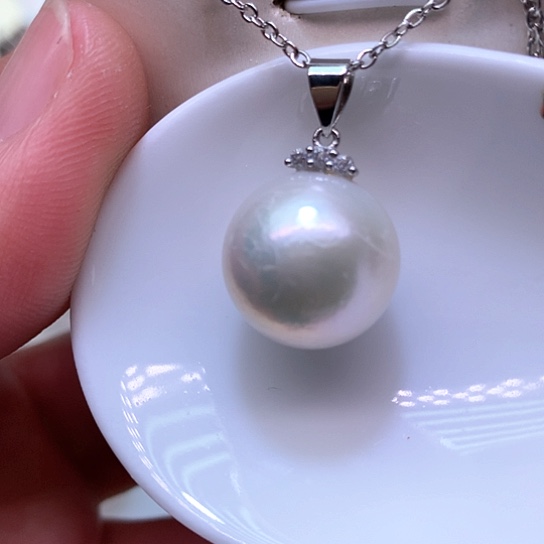 淡水珍珠耳饰银S925镶嵌