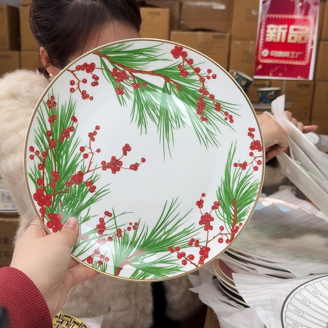 骨瓷高骨10.5英寸平盘27cm一个外贸骨瓷