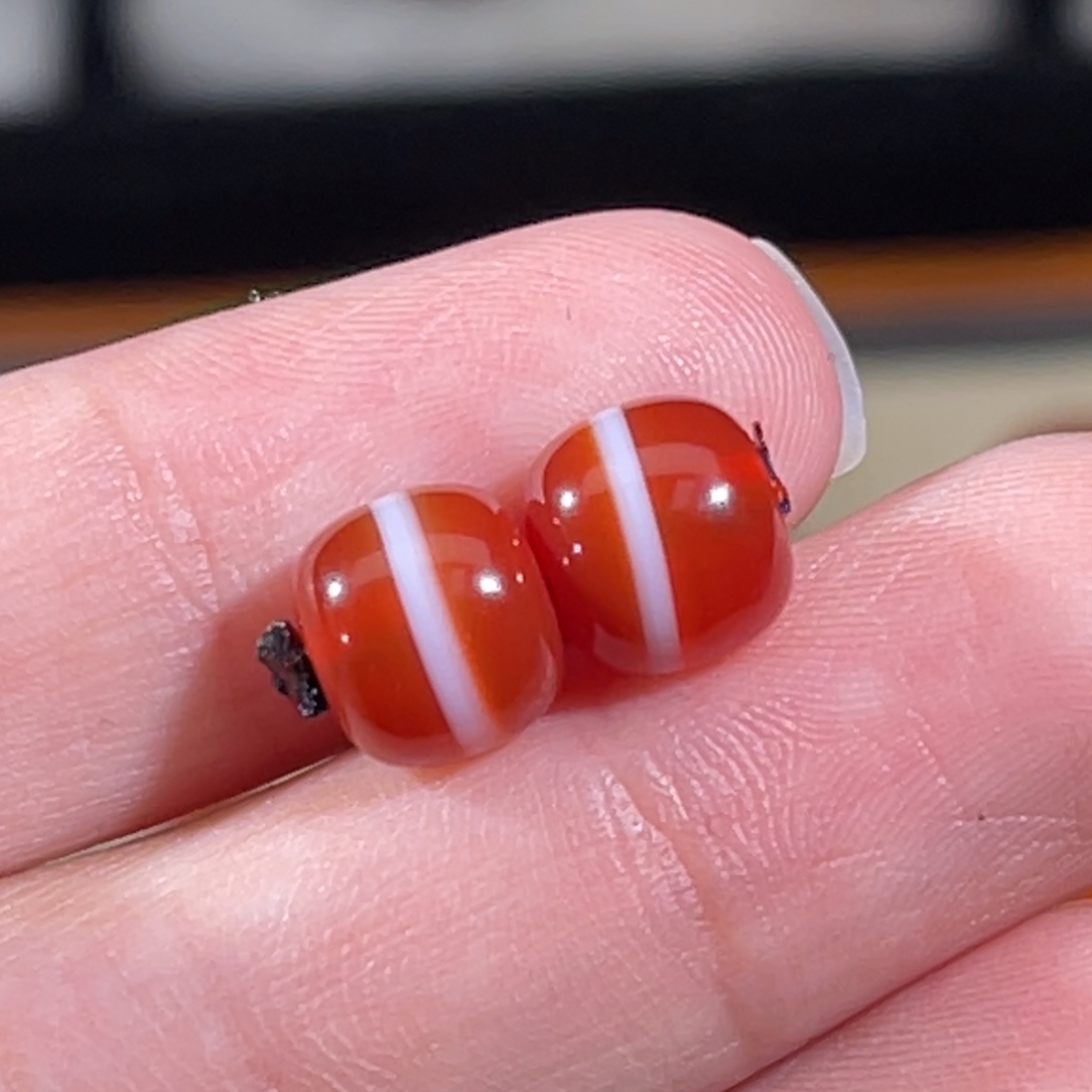 南红玛瑙未镶嵌红一线药师7.5mm不退换