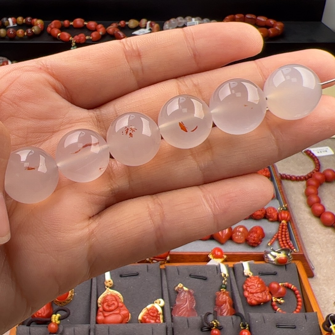 南红玛瑙（荔枝冻飘花14+发一个）未镶嵌