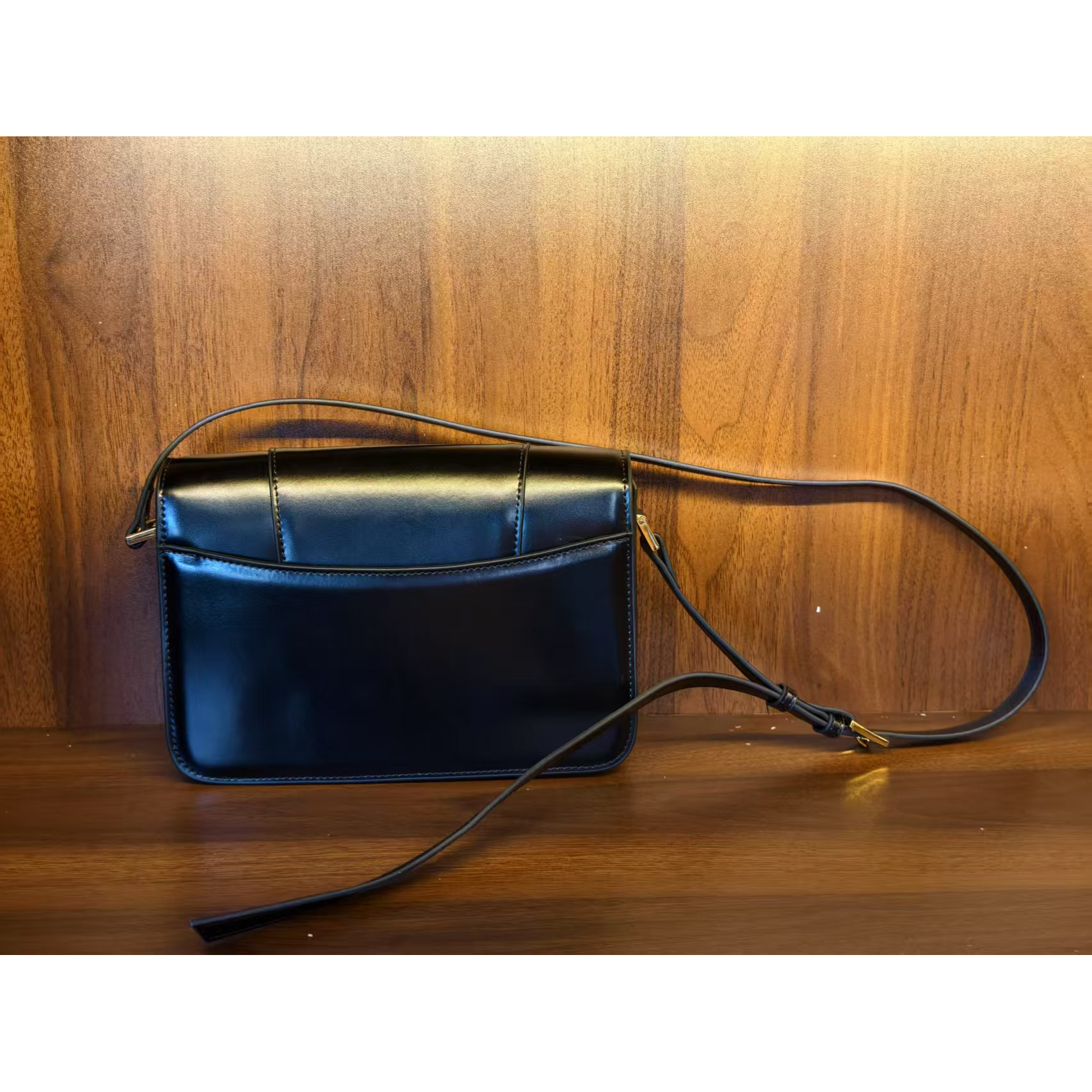 薇薇手工真皮包1202-22-黑色-长24x高16-巴黎B字大号-A174