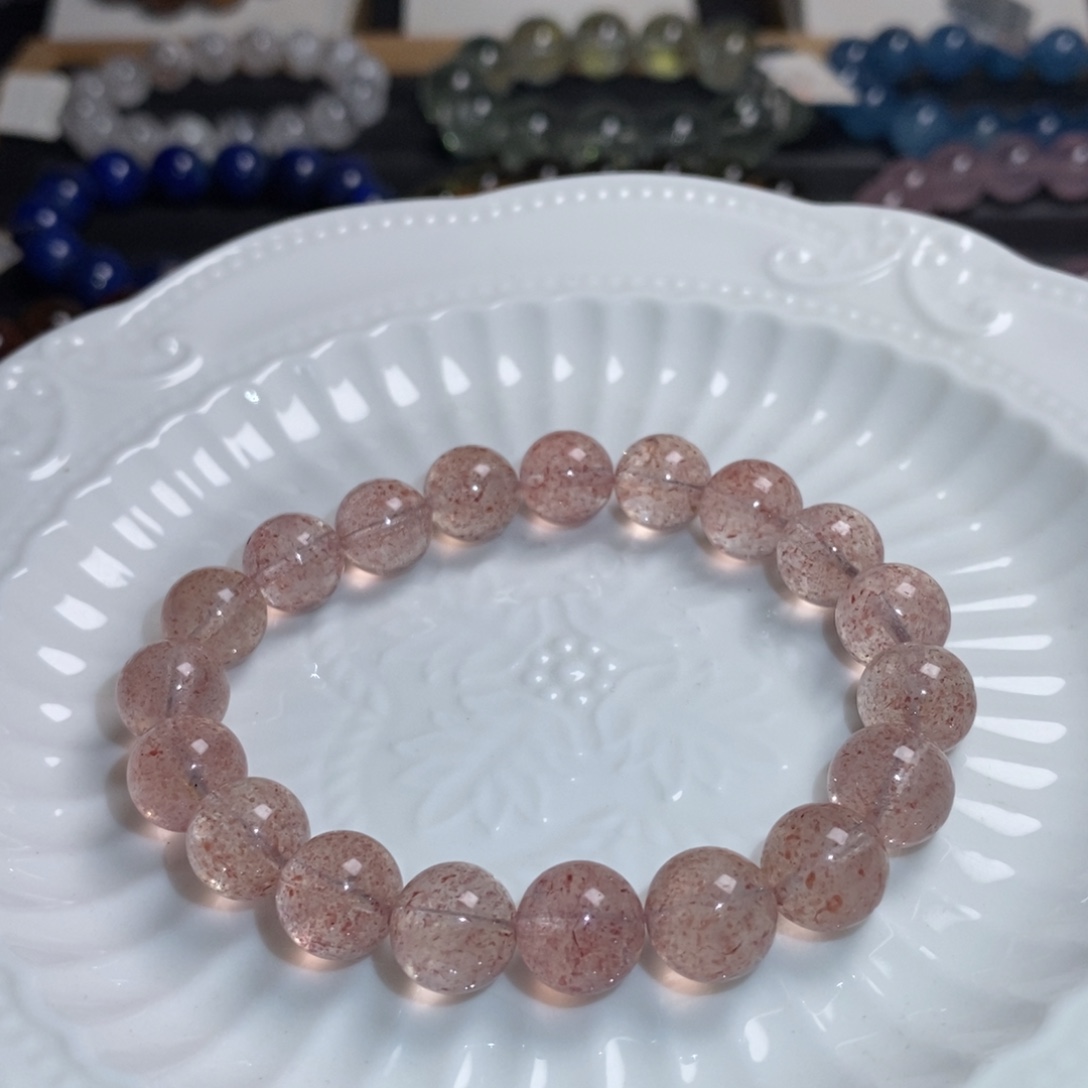 水晶手链未镶嵌星光星光草莓晶10.1mm