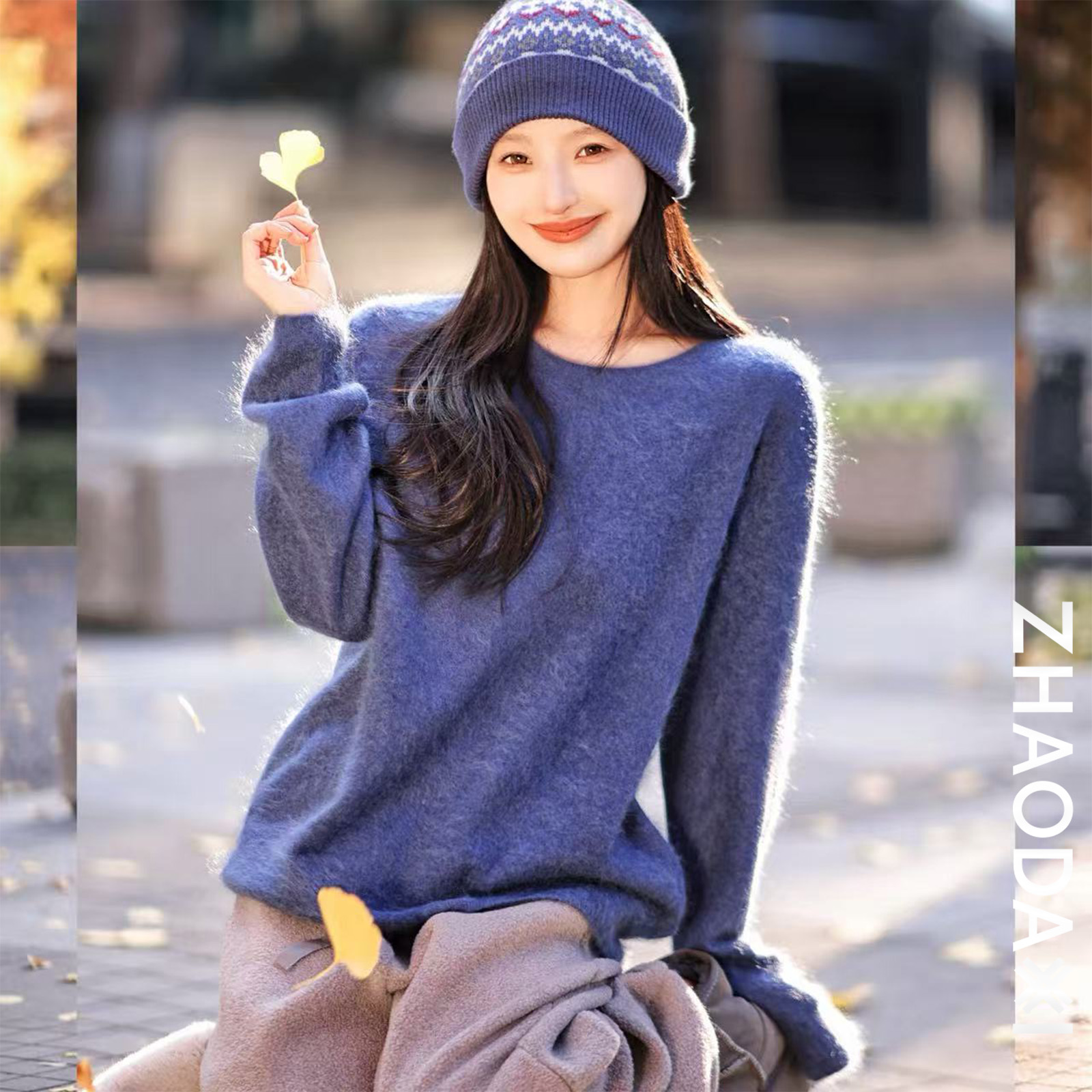 【赵大喜】蓝精灵-真丝羊绒毛衣 | 83山羊绒 17桑蚕丝