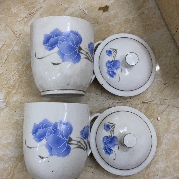 陶2个玉凤办公杯