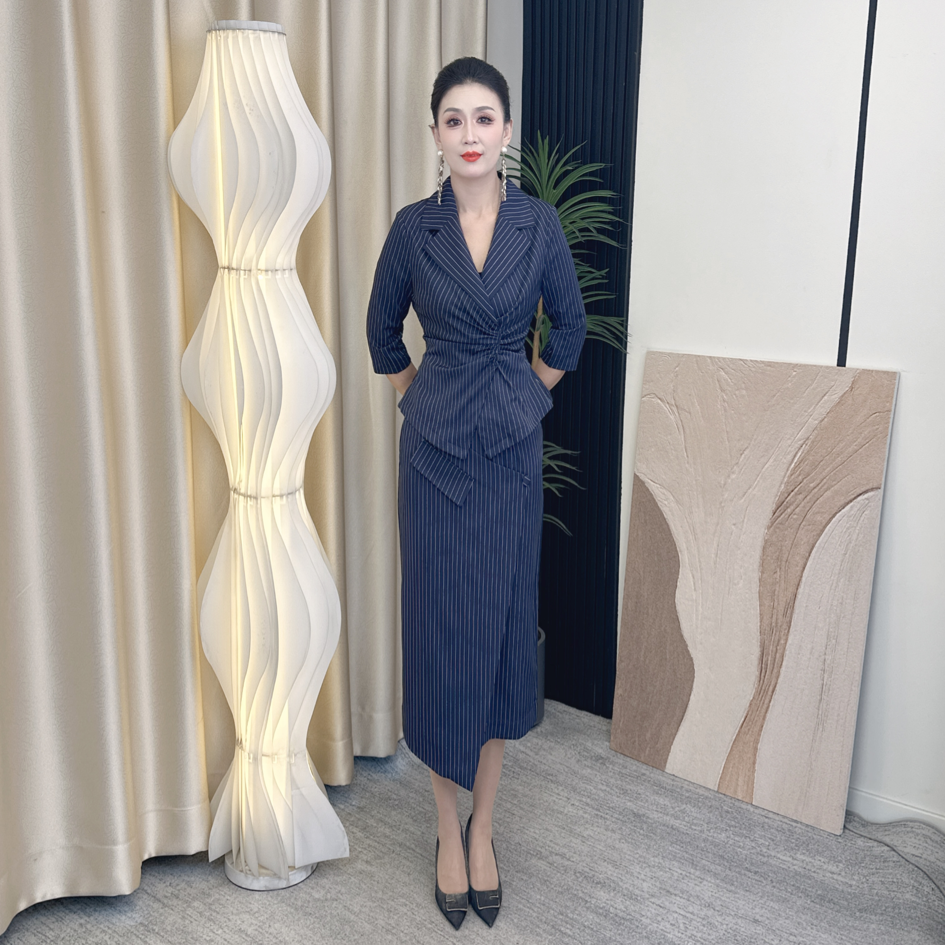 A770女装套装气质时尚性感夏季复古优雅轻奢小众名媛设计