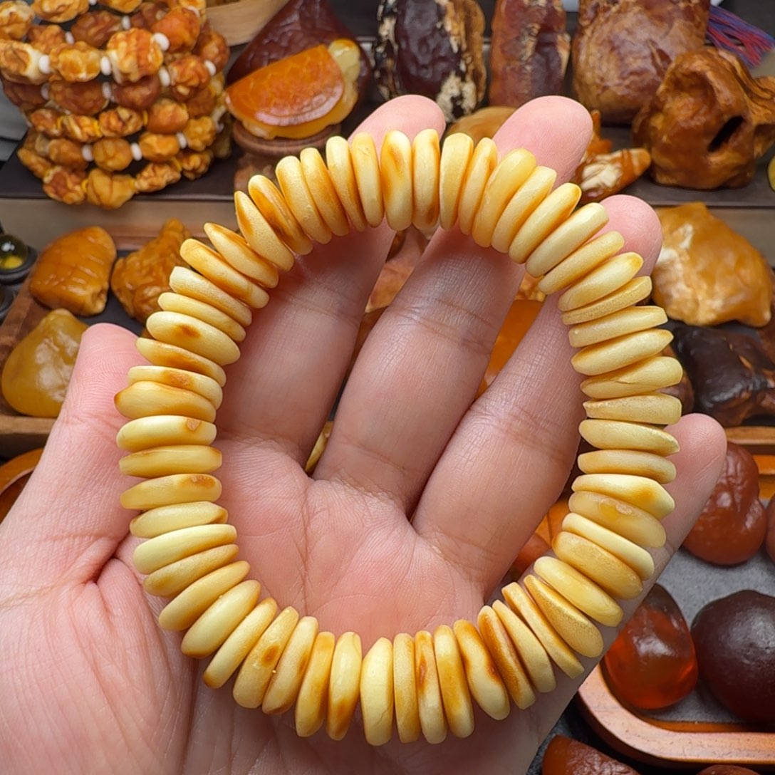 未镶嵌颈饰琥珀药片手串