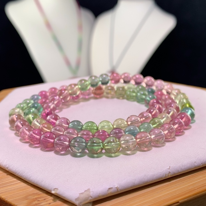 双色碧玺手链未镶嵌