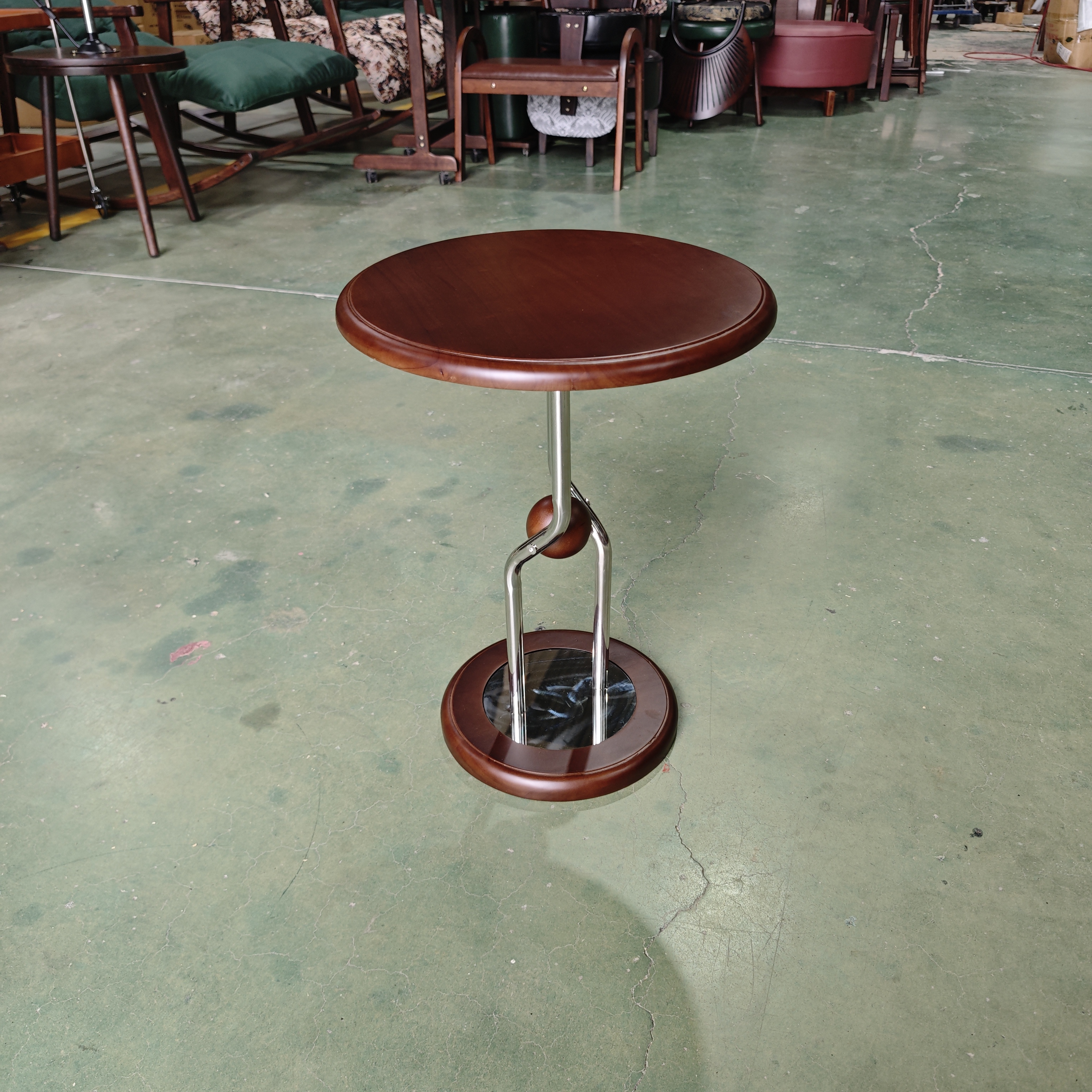 中古风家用可移动角几迷你小圆桌可做床头柜桌简约置物架
