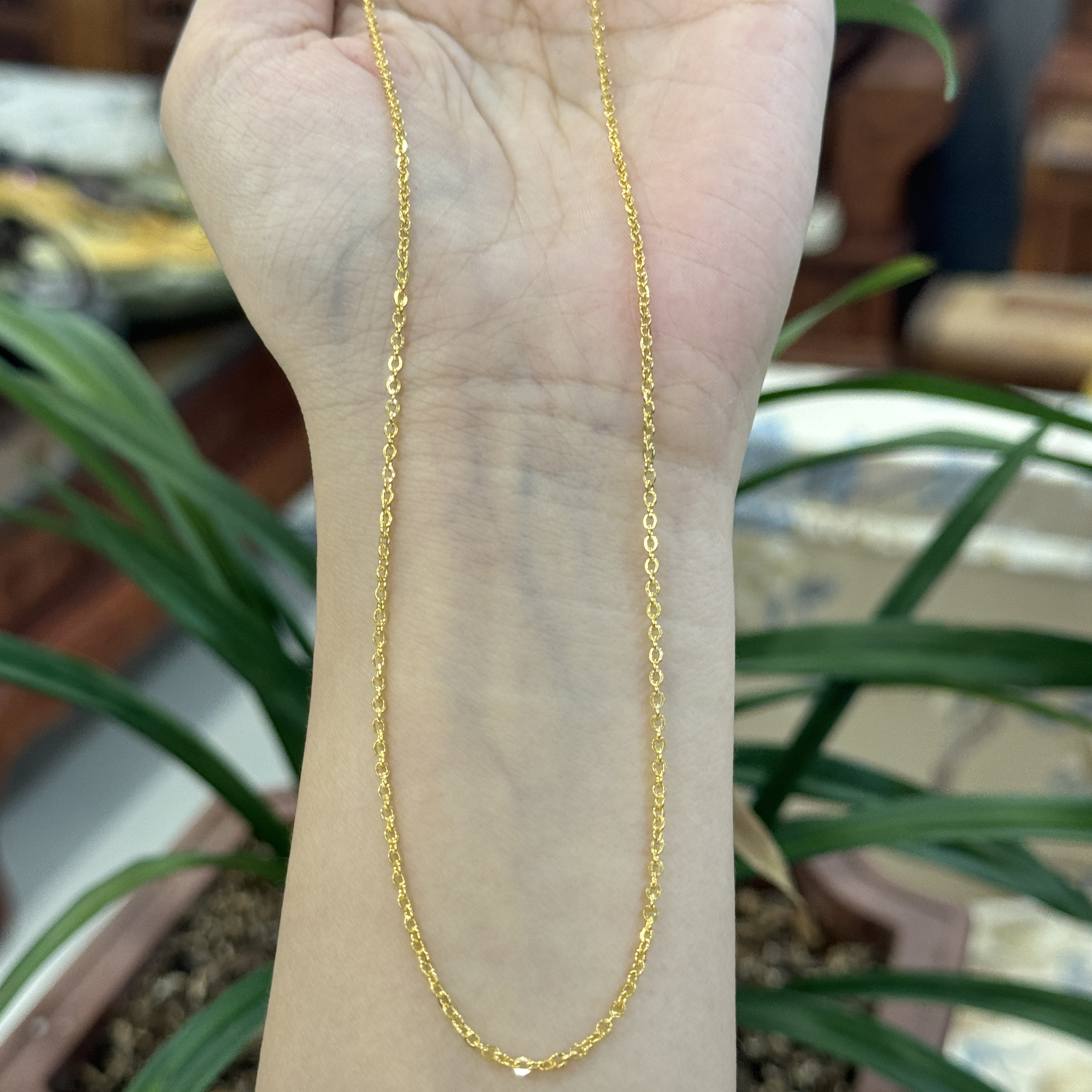 甸甸②T【o字链50cm】三调节足金999精工5@多样性发一