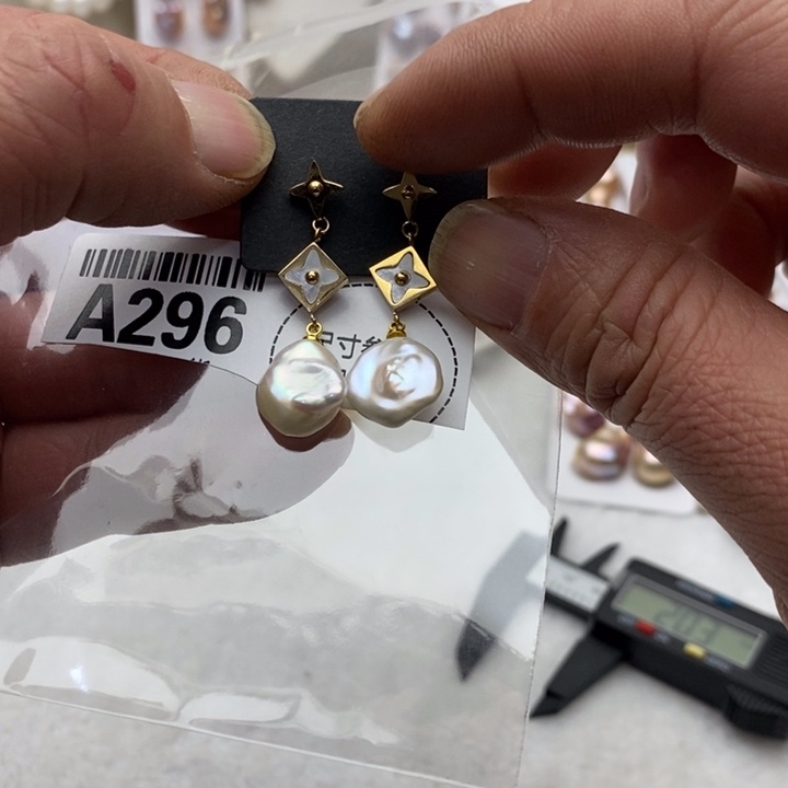 合金项链淡水珍珠296