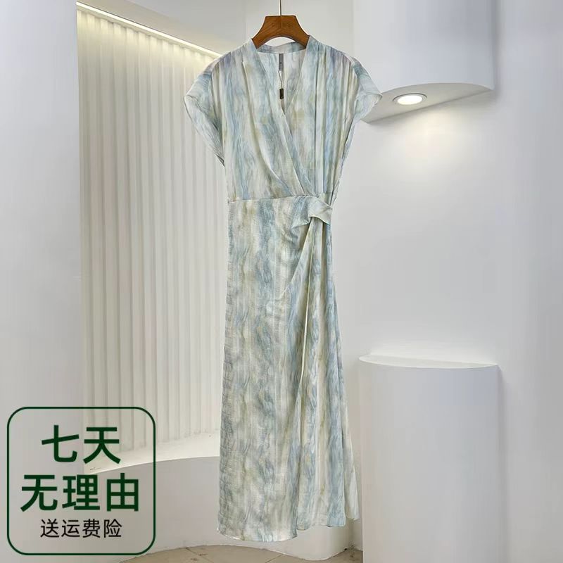 【FL500】夏装新款时尚显瘦收腰显瘦中长款连衣裙
