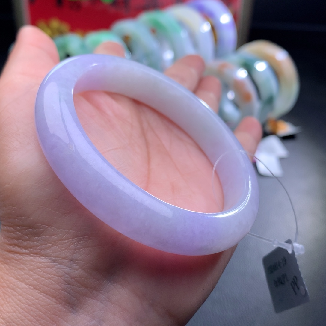 定制翡翠未镶嵌翡翠手镯55-57