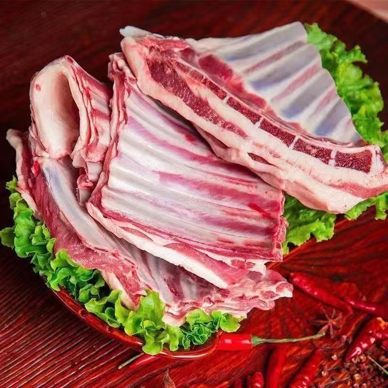【羊排买3斤送2斤】净重5斤 去皮切块 带骨带肉 顺丰冷冻发货b