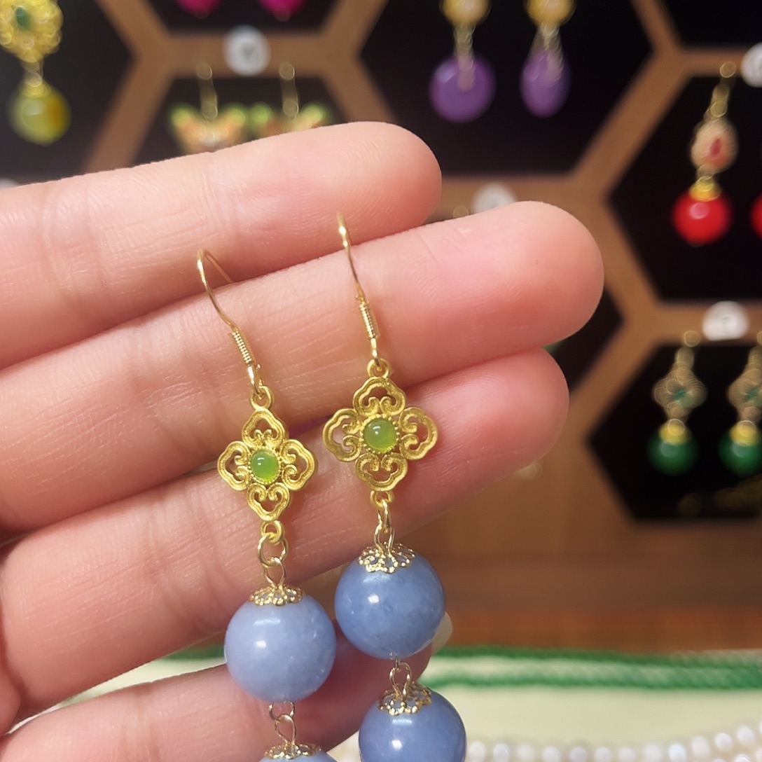 锆石合金925银耳饰