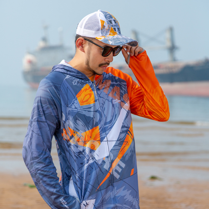 沃克森琦【反季大促】夏季钓鱼防晒服长袖速干透气户外垂钓服男款