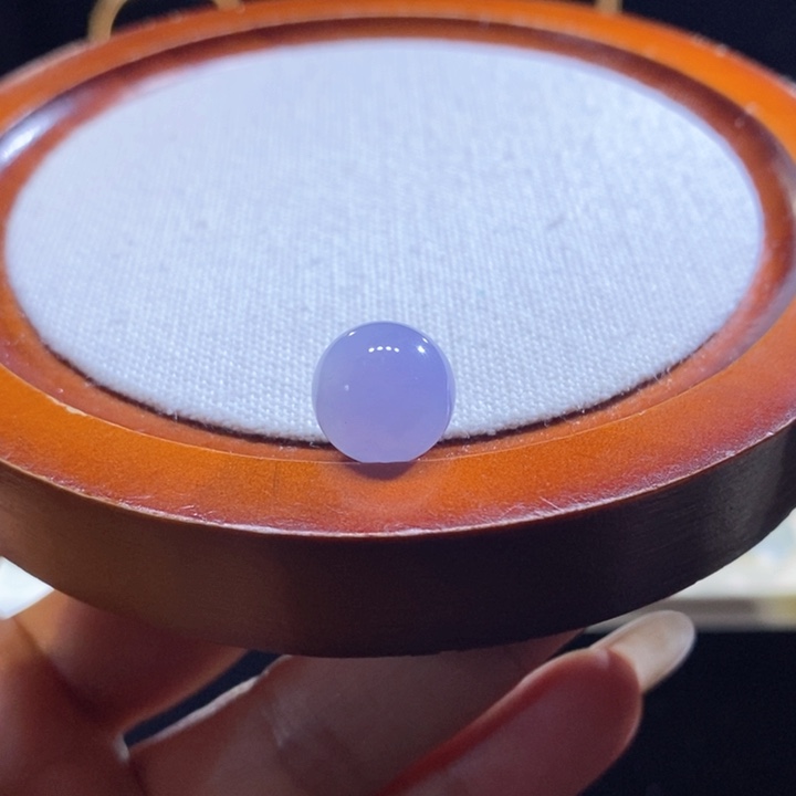 翡翠未镶嵌吊坠(不含链)翡翠冰蓝紫色珠卡12m