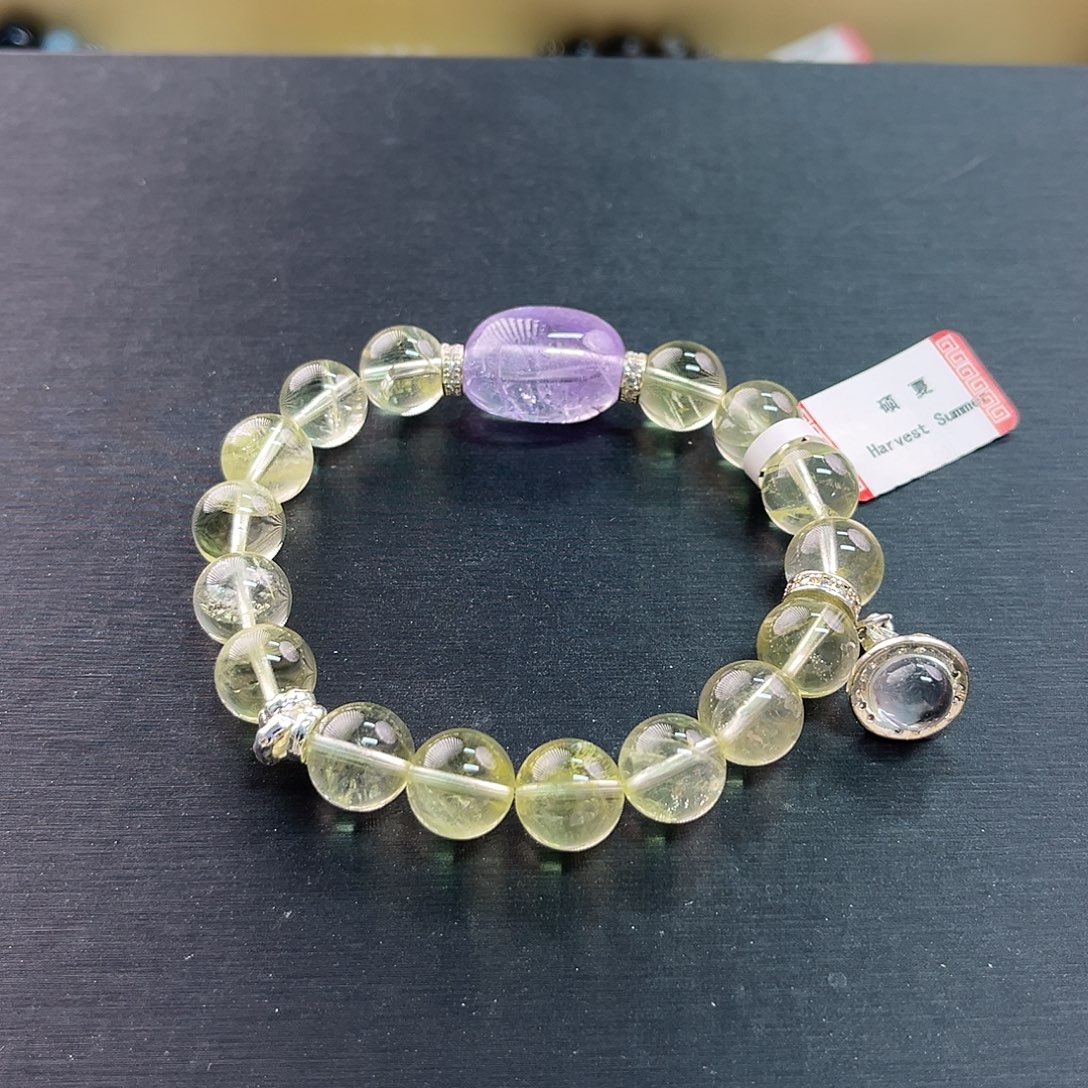 水晶手链未镶嵌黄水晶设计款手串