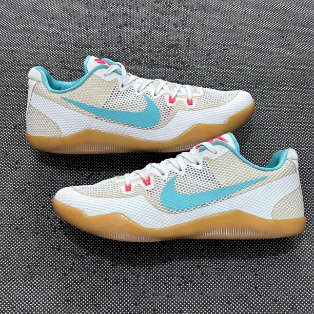 90新 NIKE/耐克 42.5码 科比11 Kobe11 白生胶 无盒 复古篮球鞋