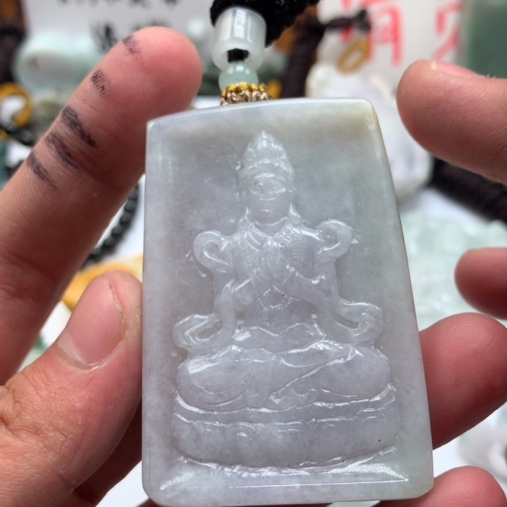 翡翠未镶嵌颈饰保真天然a货翡翠