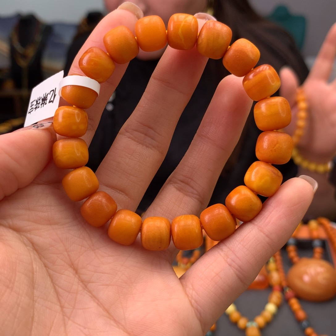 蜜蜡手串未镶嵌天然
